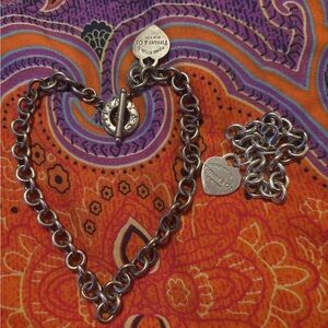 Tiffany & co necklace and bracelet set comes with bonus t & co lariat necklace